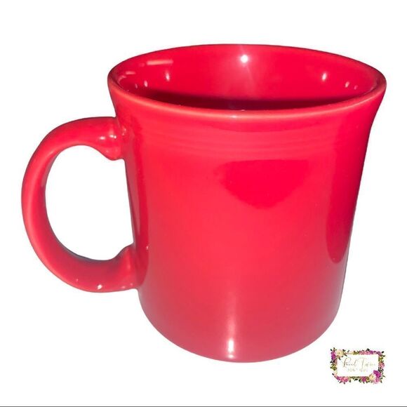 Fiesta Fiestaware Coffee Mug Scarlet Red HLC USA D Handle - Picture 10 of 13